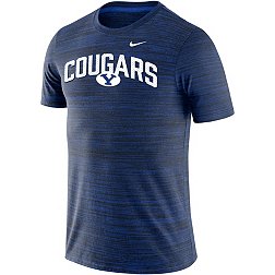 Nike Men's BYU Cougars Blue Dri-FIT Velocity Legend Football Sideline Team Issue T-Shirt