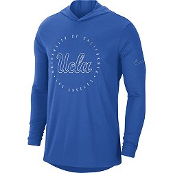 Nike Men's UCLA Bruins True Blue Dri-FIT Logo Long Sleeve Hoodie T-Shirt