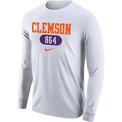 Nike Men's Clemson Tigers White Clemson 864 Area Code Long Sleeve T-Shirt
