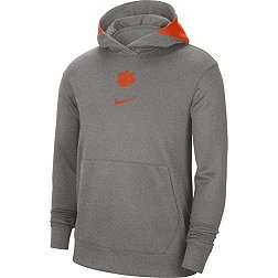 Nike Men's Clemson Tigers Grey Spotlight Basketball Dri-FIT Pullover Hoodie
