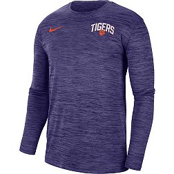 Nike Men's Clemson Tigers Regalia Dri-FIT Velocity Football Sideline Long Sleeve T-Shirt