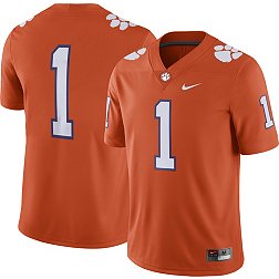 Nike Men's Clemson Tigers #1 Orange Dri-FIT Game Football Jersey