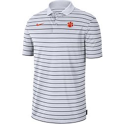 Nike Men's Clemson Tigers White Football Sideline Victory Dri-FIT Polo