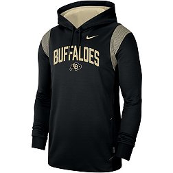 Nike Men's Colorado Buffaloes Black Therma-FIT Football Sideline Performance Pullover Hoodie