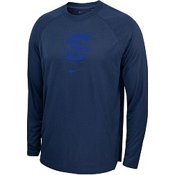 Nike Men's Creighton Bluejays Blue Spotlight Basketball Dri-FIT Long Sleeve T-Shirt