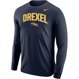 Nike Men's Drexel Dragons Blue Core Cotton Long Sleeve T-Shirt