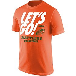 Nike x LeBron James Men's Florida A&M Rattlers Orange Basketball Let's Go! Core Cotton T-Shirt