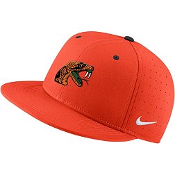 Nike Men's Florida A&M Rattlers Orange Aero True Baseball Fitted Hat