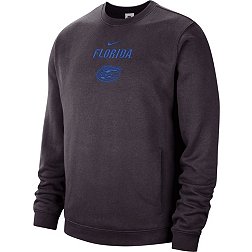 Nike Men's Florida Gators Grey Club Fleece Crew Neck Sweatshirt