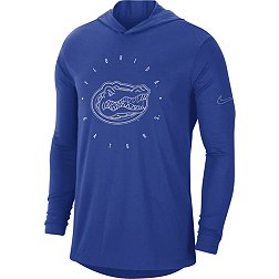 Nike Men's Florida Gators Blue Dri-FIT Logo Long Sleeve Hoodie T-Shirt