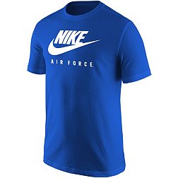 Nike Men's Air Force Falcons Blue Core Cotton Futura T-Shirt