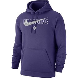 Nike Men's Furman Paladins Purple Club Fleece Wordmark Pullover Hoodie