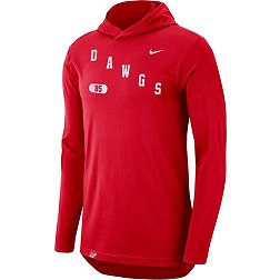 Nike Men's Georgia Bulldogs Red Dri-FIT Long Sleeve Hoodie T-Shirt