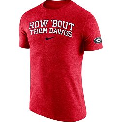 Nike Men's Georgia Bulldogs Red How Bout them Dawgs Dri-FIT Tri-Blend T-Shirt