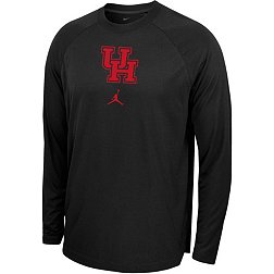 Jordan Men's Houston Cougars Black Spotlight Basketball Dri-FIT Long Sleeve T-Shirt