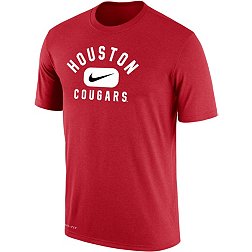 Nike Men's Houston Cougars Red Dri-FIT Cotton Swoosh in Pill T-Shirt