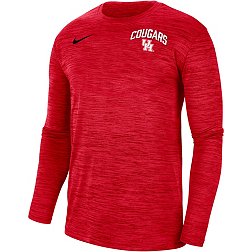 Nike Men's Houston Cougars Red Dri-FIT Velocity Football Sideline Long Sleeve T-Shirt