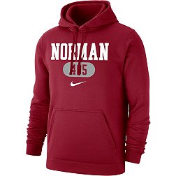 Nike Men's Oklahoma Sooners Crimson Norman 405 Area Code Club Fleece Pullover Hoodie
