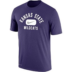 Nike Men's Kansas State Wildcats Purple Dri-FIT Cotton Swoosh in Pill T-Shirt