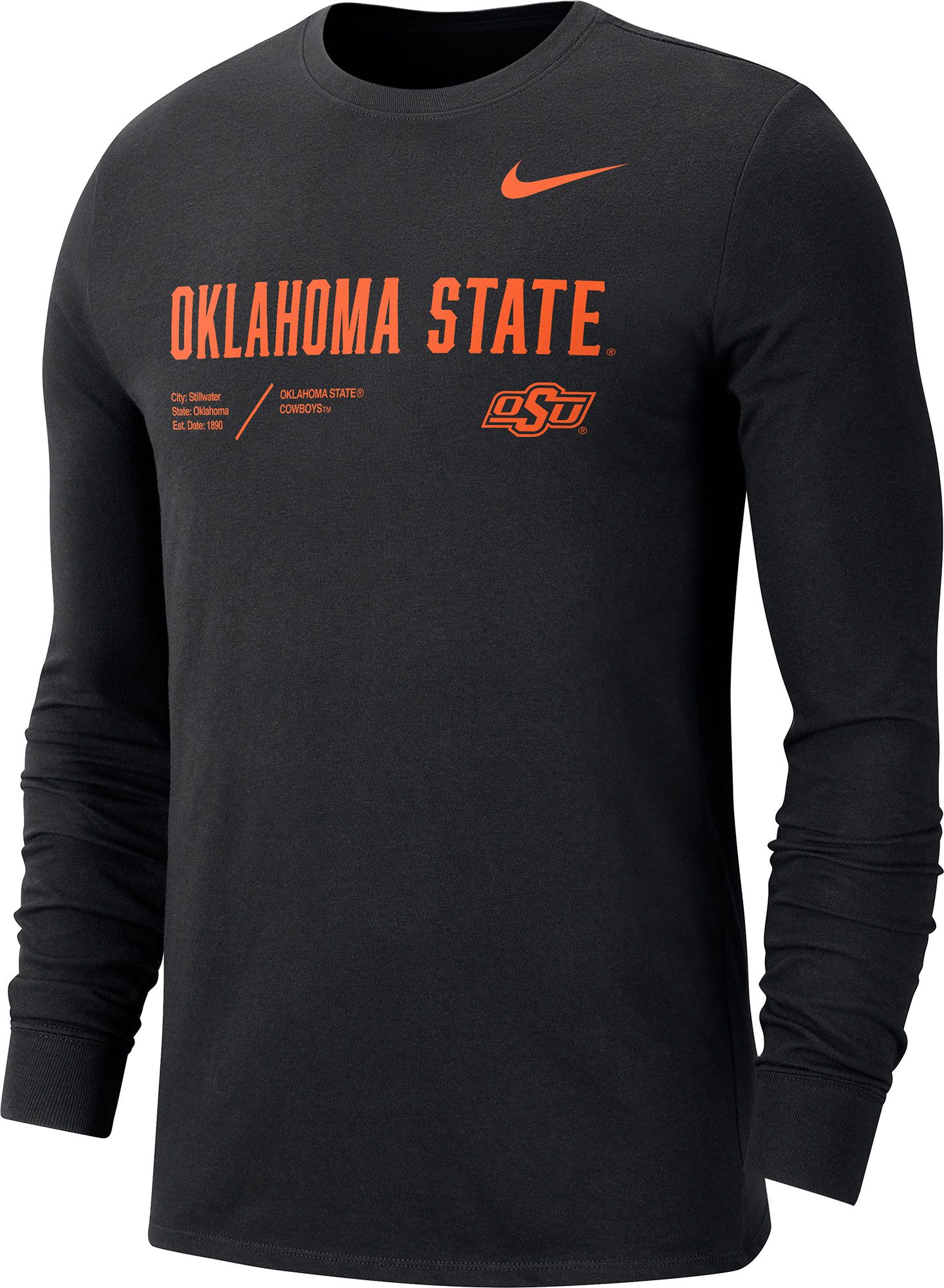 Nike Men's Oklahoma State Cowboys Long Sleeve Dri-Fit Coaches T-Shirt -  Macy's