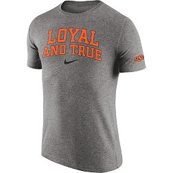 Nike Men's Oklahoma State Cowboys Grey Loyal and True Dri-FIT Tri-Blend T-Shirt