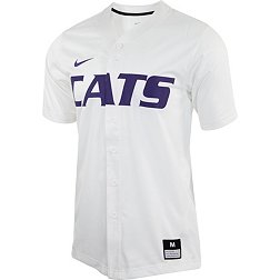 Nike Men's Kansas State Wildcats White Full Button Replica Baseball Jersey