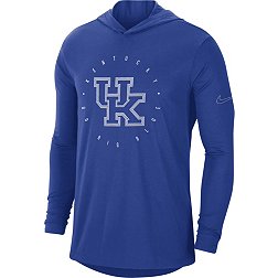 Nike Men's Kentucky Wildcats Blue Dri-FIT Logo Long Sleeve Hoodie T-Shirt