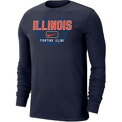 Nike Men's Illinois Fighting Illini Blue Dri-FIT Cotton Name Drop Long Sleeve T-Shirt