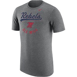 Nike Men's Ole Miss Rebels Grey Tri-Blend T-Shirt