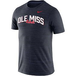 Nike Men's Ole Miss Rebels Blue Dri-FIT Velocity Legend Football Sideline Team Issue T-Shirt