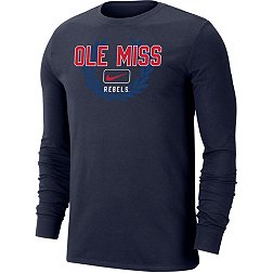 Nike Men's Ole Miss Rebels Blue Dri-FIT Cotton Name Drop Long Sleeve T-Shirt