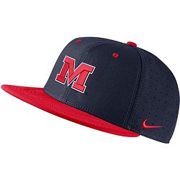 Nike Men's Ole Miss Rebels Blue Aero True Baseball Fitted Hat