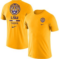 Nike Men's LSU Tigers Gold Dri-FIT Cotton DNA T-Shirt