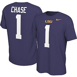 Nike Men's LSU Tigers Ja'Marr Chase #1 Purple Football Jersey T-Shirt