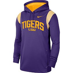 Nike Men's LSU Tigers Purple Therma-FIT Football Sideline Hoodie