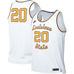 Nike Men's LSU Tigers #20 White Replica Basketball Jersey
