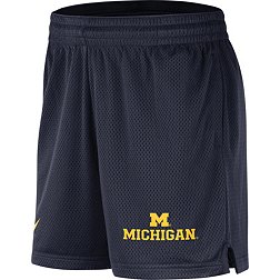 Nike Men's Michigan Wolverines Blue Dri-FIT Knit Mesh Shorts