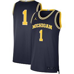 Nike Men's Michigan Wolverines #1 Blue Limited Basketball Jersey