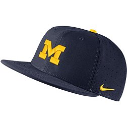 Nike Men's Michigan Wolverines Blue Aero True Baseball Fitted Hat