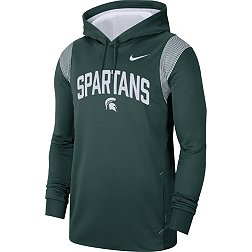 Nike Men's Michigan State Spartans Green Therma-FIT Football Sideline Hoodie