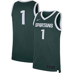 Nike Men's Michigan State Spartans #1 Green Replica Basketball Jersey
