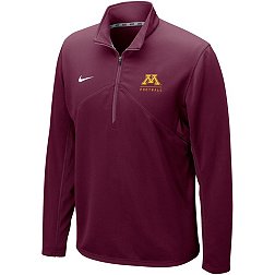 Nike Men's Minnesota Golden Gophers Maroon Football Dri-FIT Training Quarter-Zip Shirt