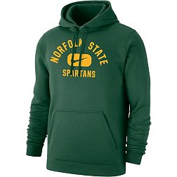 Nike Men's Norfolk State Spartans Green Club Fleece Wordmark Pullover Hoodie