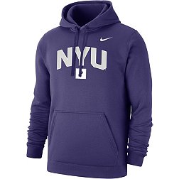 Nike Men's NYU Violets NYU Purple Club Fleece Wordmark Pullover Hoodie