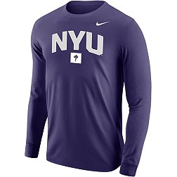Nike Men's NYU Violets NYU Purple Core Cotton Long Sleeve T-Shirt