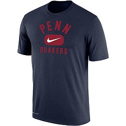 Nike Men's University of Pennsylvania Quakers Blue Dri-FIT Cotton Swoosh in Pill T-Shirt