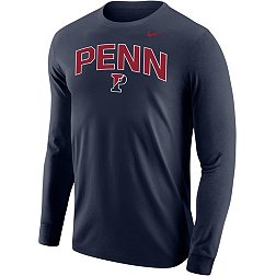 Nike Men's University of Pennsylvania Quakers Blue Core Cotton Long Sleeve T-Shirt