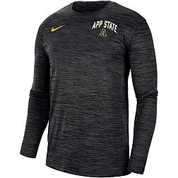 Nike Men's Appalachian State Mountaineers Black Dri-FIT Velocity Football Sideline Long Sleeve T-Shirt