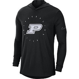 Nike Men's Purdue Boilermakers Black Dri-FIT Logo Long Sleeve Hoodie T-Shirt