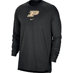 Nike Men's Purdue Boilermakers Black Spotlight Basketball Dri-FIT Long Sleeve T-Shirt